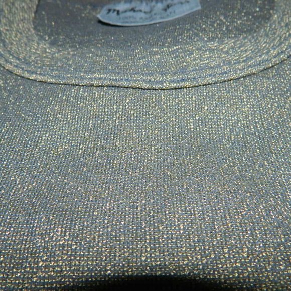 Michael Stars Green/Grey Metalic 3/4 Sleeve Top Med - Picture 5 of 9
